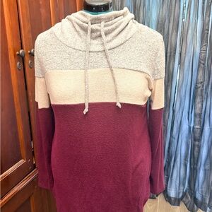 Market & Spruce Multicolor Cowl Neck Sweater